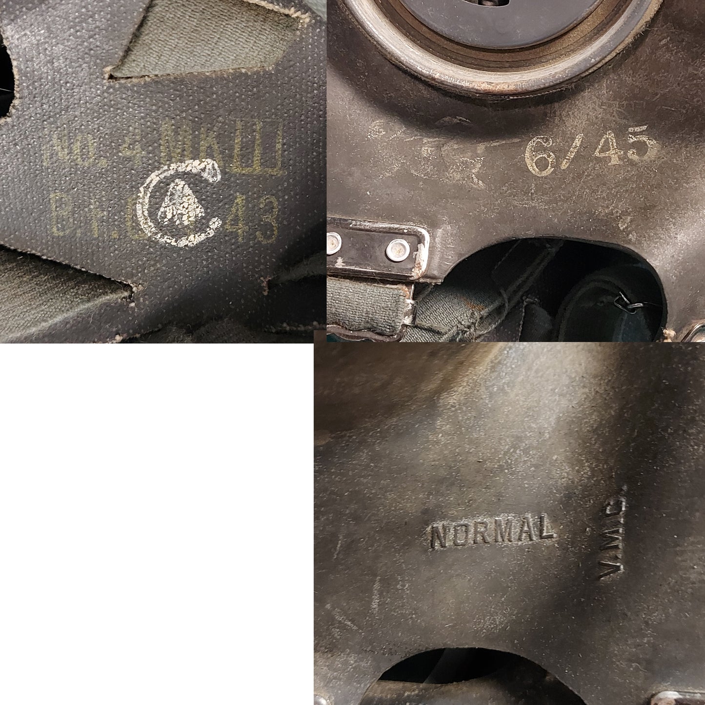 WW2 Canadian Named No.4 Mk.II Light Anti-Gas Respirator Set In Carrier Regiment De La Chaudiere