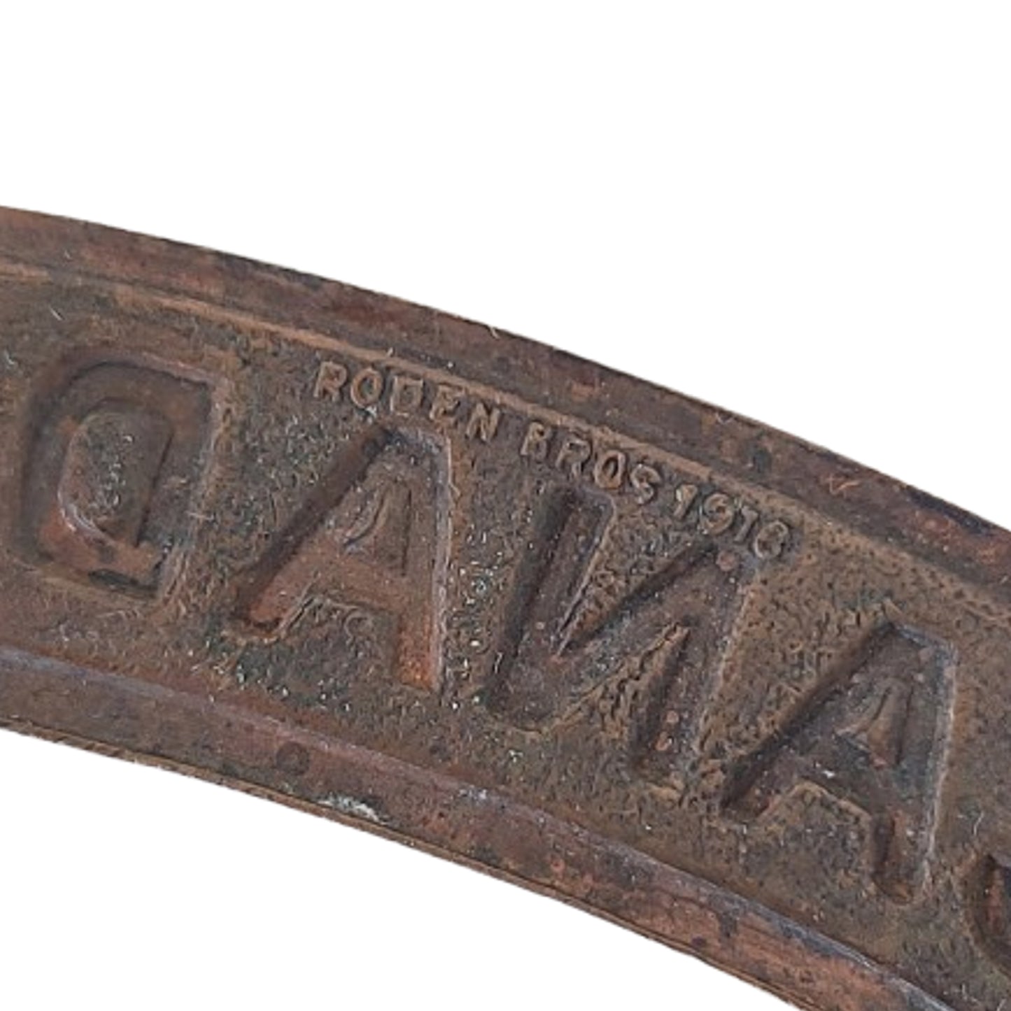 WW1 Canadian CEF CANADA Metal Shoulder Title Pair Roden Bros.