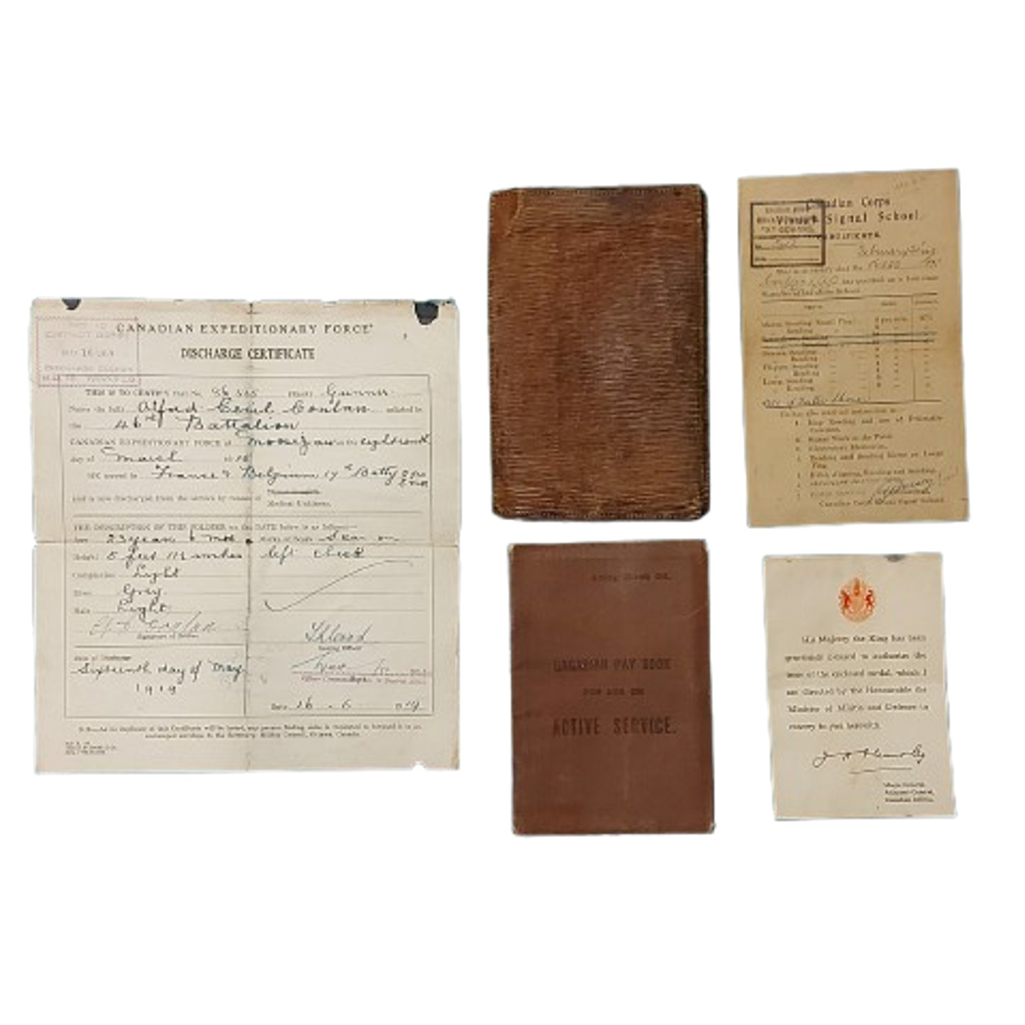 WW1 Canadian CEF Father And Son Medal Pair And Paperwork Grouping CFA