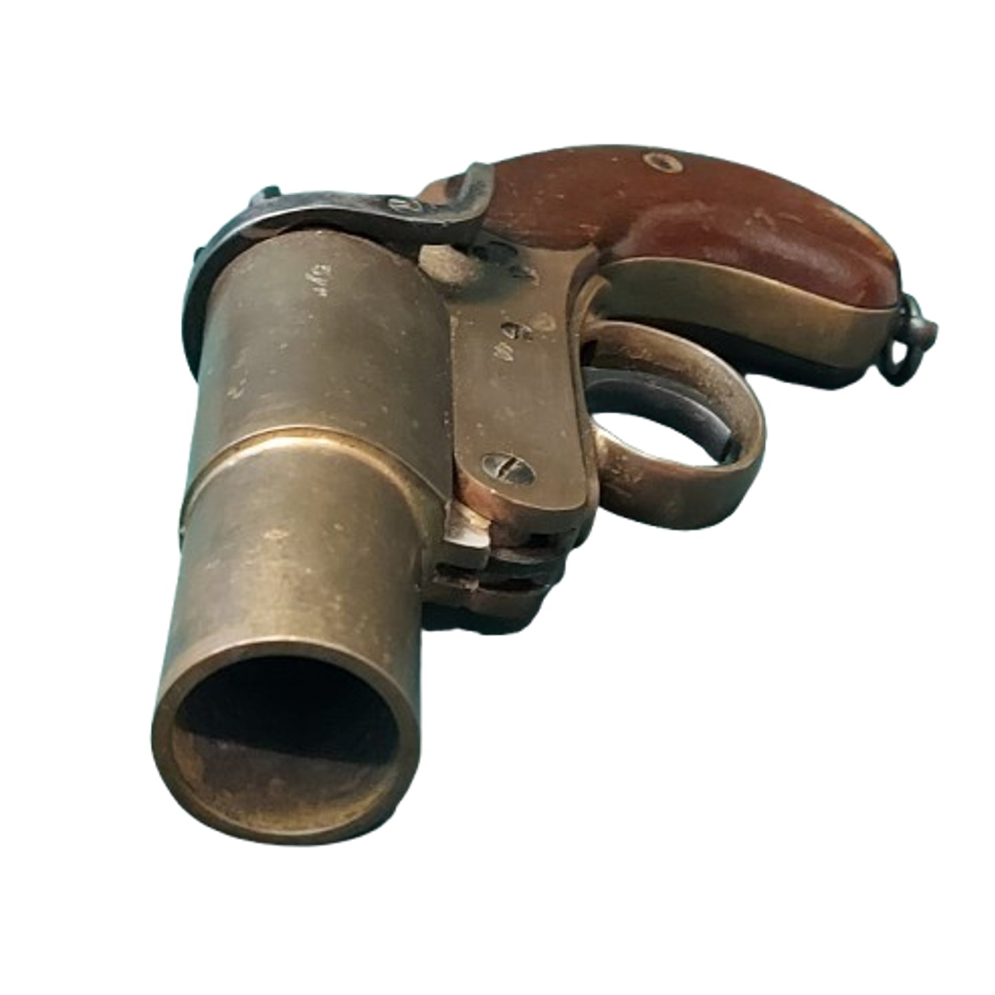 WW1 British Brass 1 Inch Bore Flare Pistol