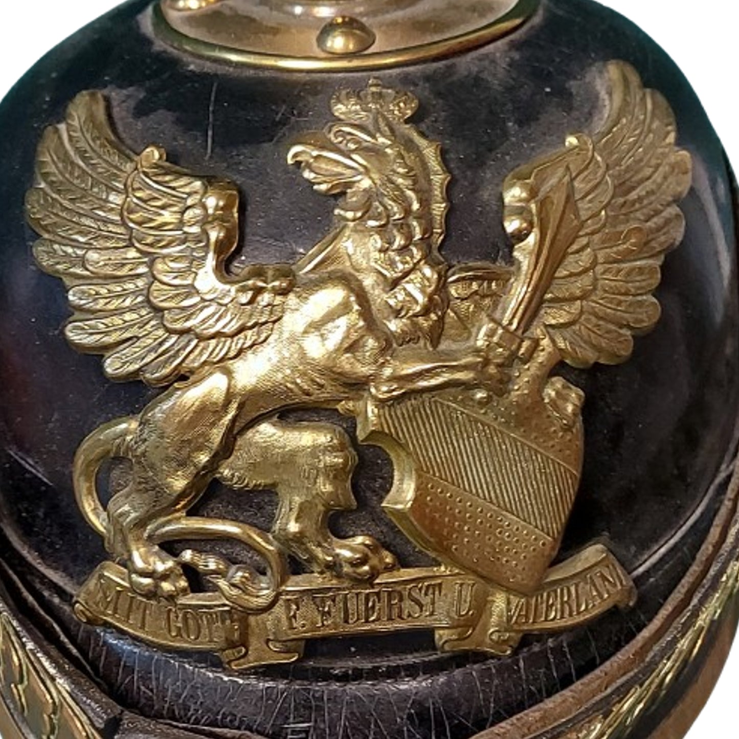WW1 German Model 1915 Baden Officer's Artillery Pickelhaube