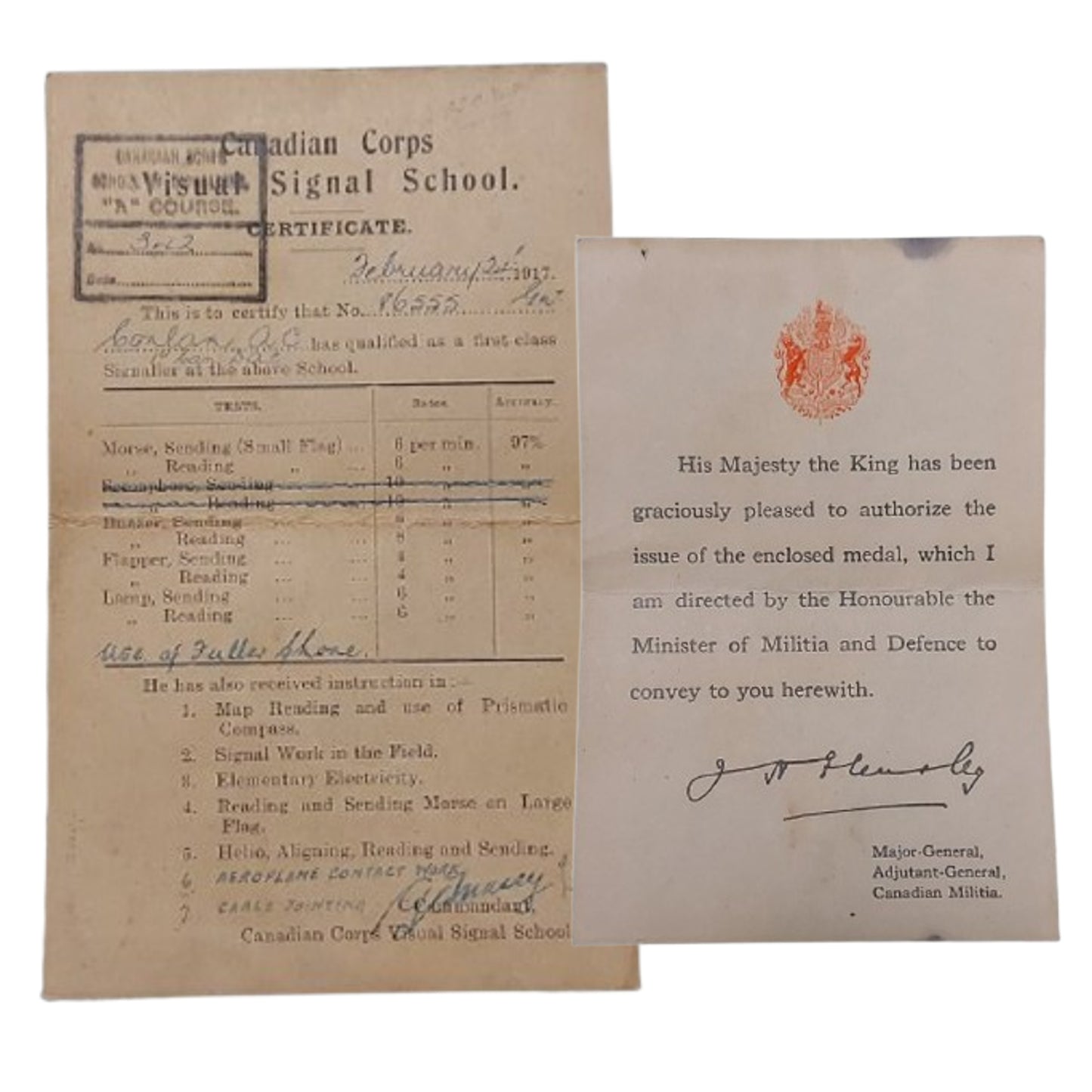 WW1 Canadian CEF Father And Son Medal Pair And Paperwork Grouping CFA