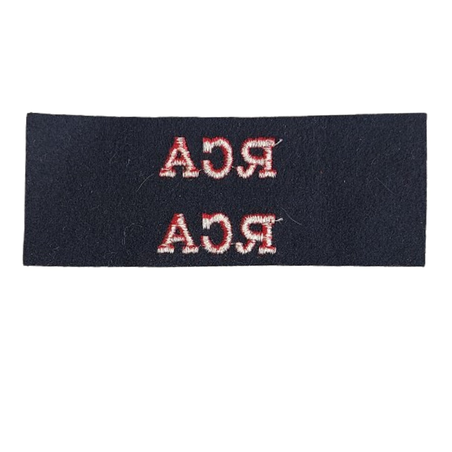 WW2 RCA Royal Canadian Artillery Cloth Shoulder Title Slip-On Pair