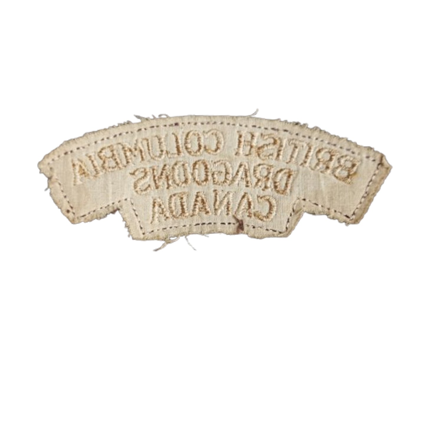 WW2 Canadian British Columbia Dragoons Cloth Shoulder Title