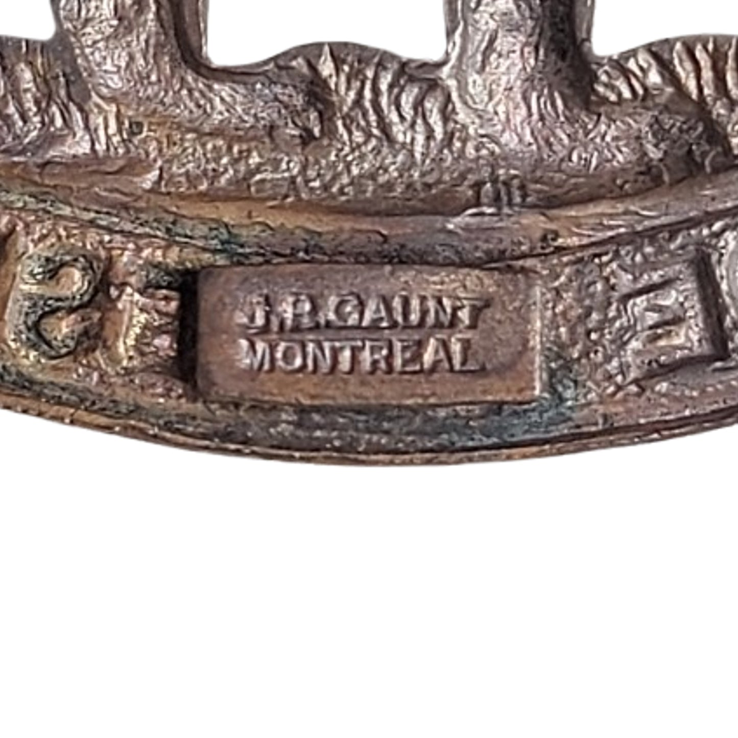Pre-WW1 Canadian Simcoe Foresters Collar Badge J.R. Gaunt
