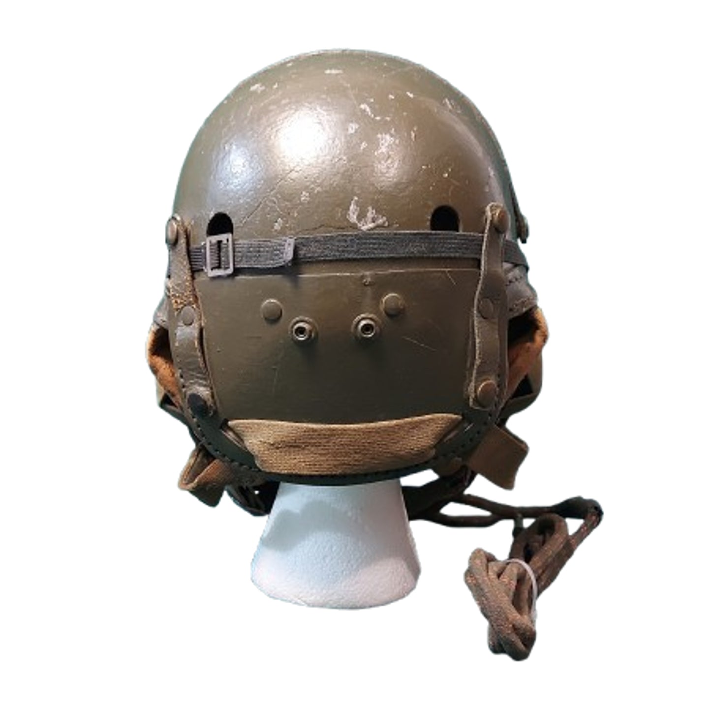 Post-WW2 Belgium Army 2nd Type Tankers Helmet With Goggles