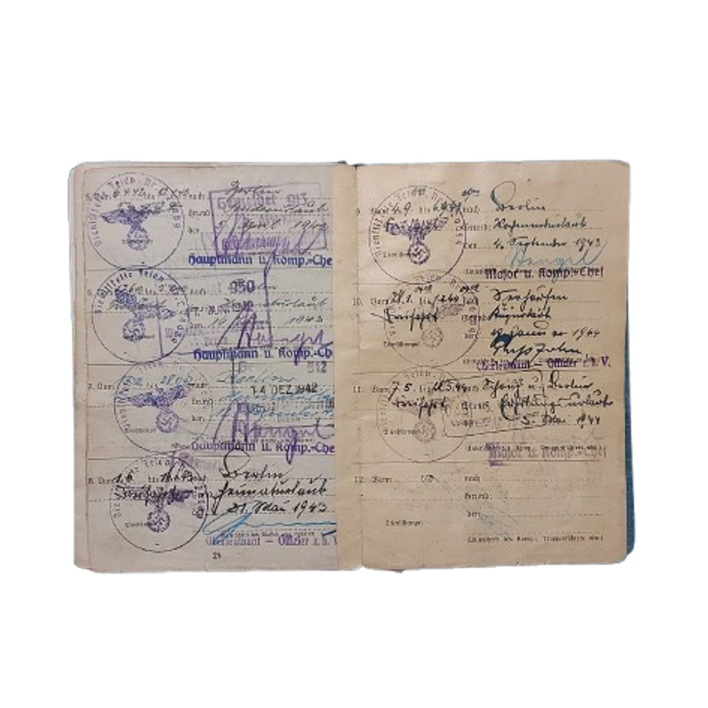 WW2 German Luftwaffe Trained Pilot Soldbuch With Documents