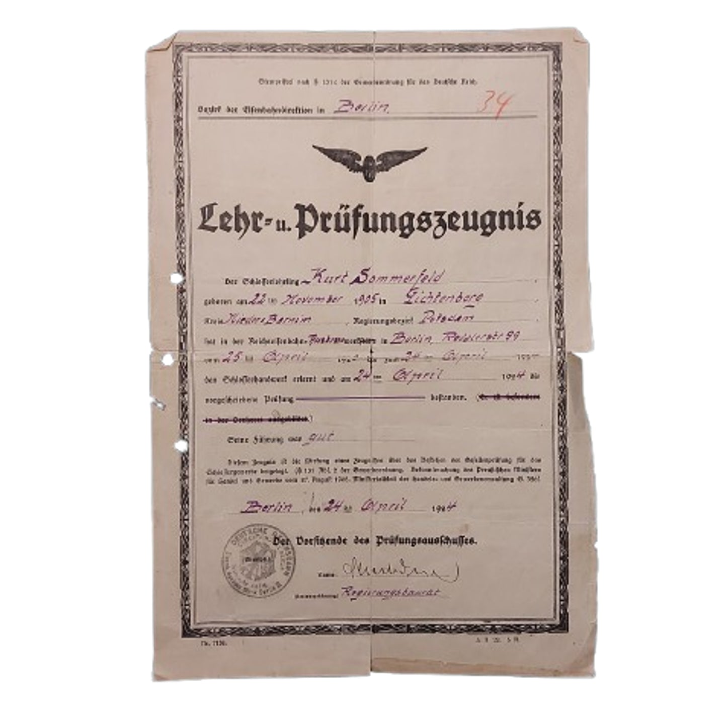 WW2 German Luftwaffe Trained Pilot Soldbuch With Documents