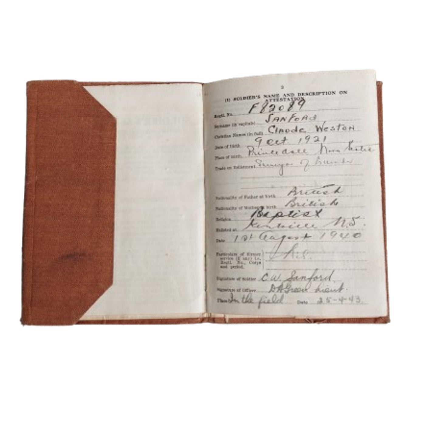 WW2 Canadian Pay Book And Document Set 5th LT. A/A Regiment RCA