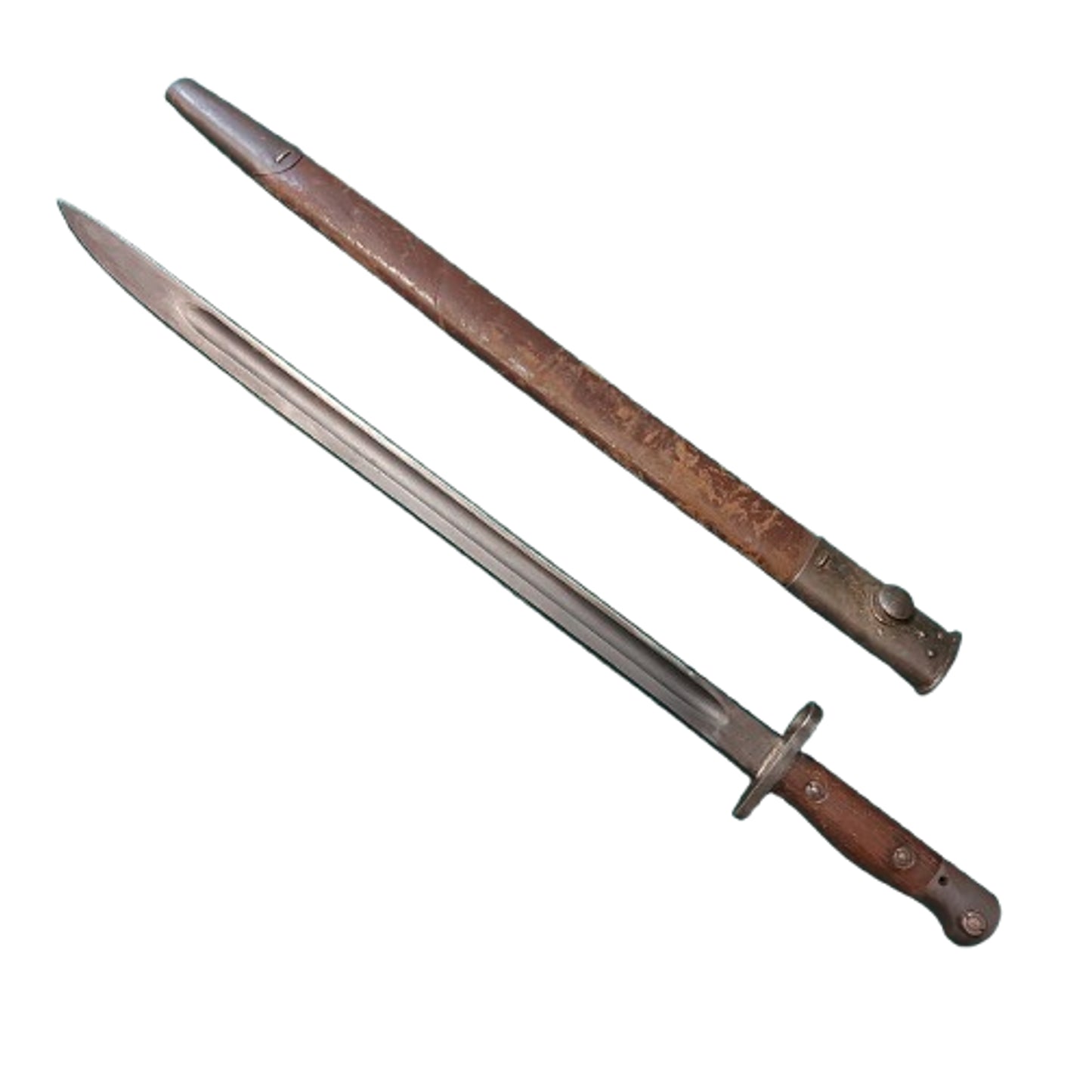 WW1 British Pattern 1907 Bayonet And Scabbard WW2 Reissue