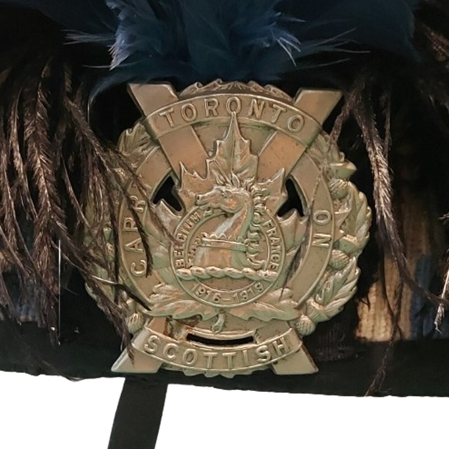 Post-WW2 Canadian Toronto Scottish Feather Bonnet