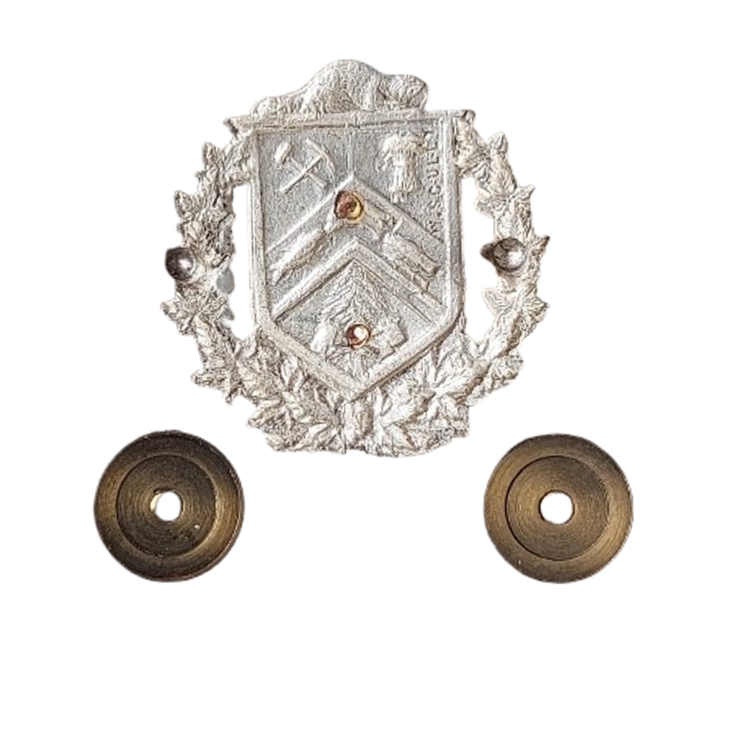 WW2 Canadian Three Rivers Regiment Officer's Collar Badge W. Scully #1