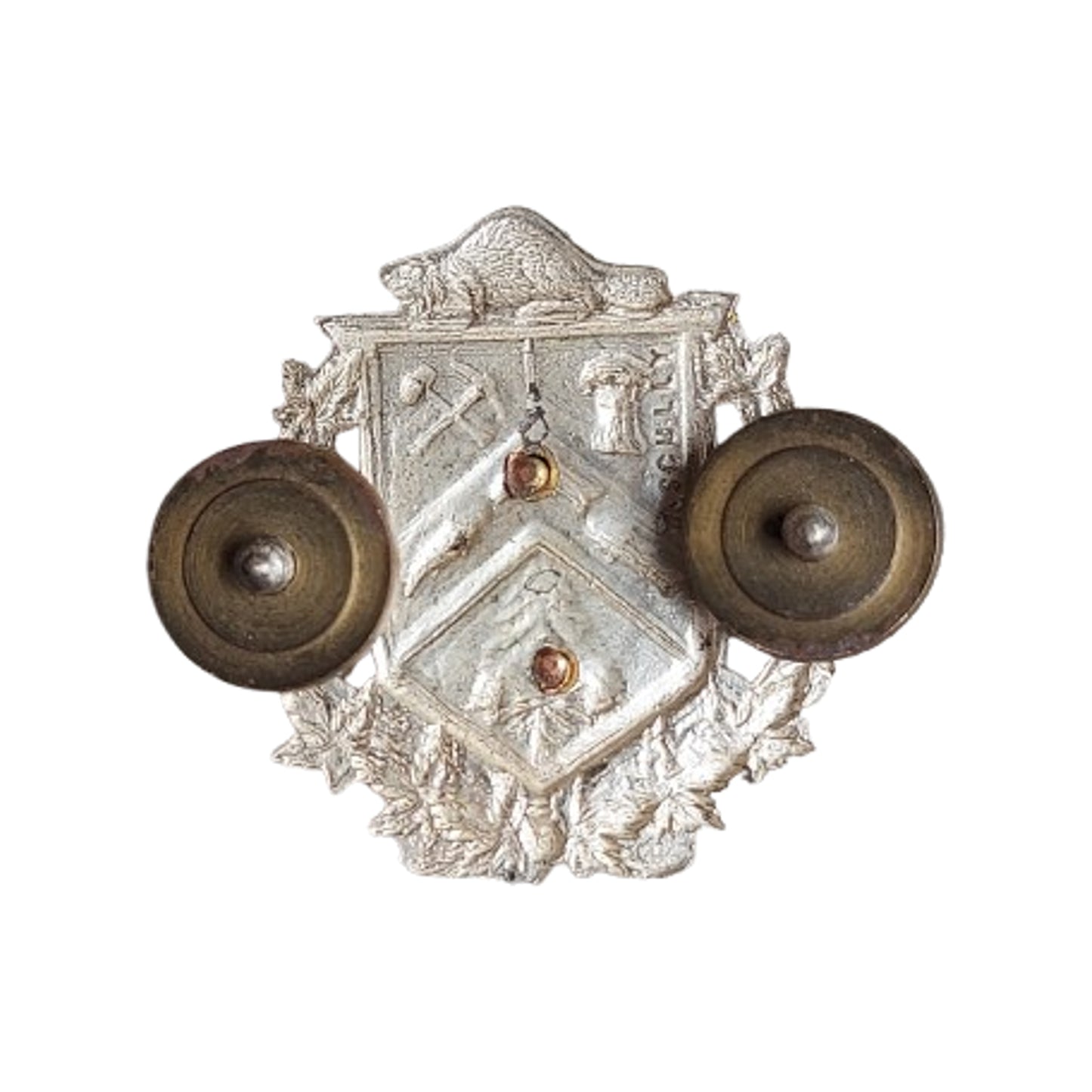 WW2 Canadian Three Rivers Regiment Officer's Collar Badge W. Scully #2
