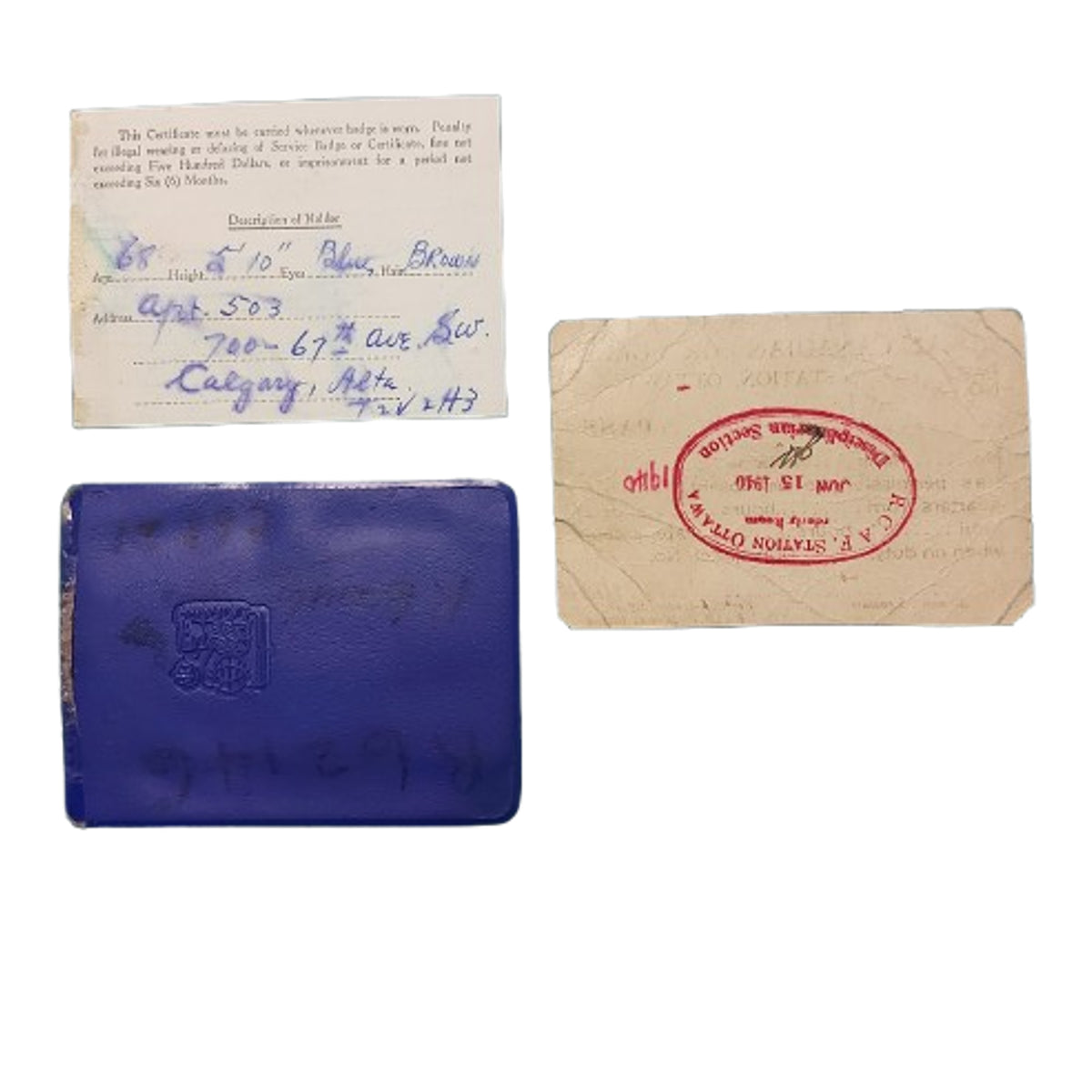 WW2 Canadian Named RCAF Royal Canadian Air Force Steel Helmet Set Squadron Leader