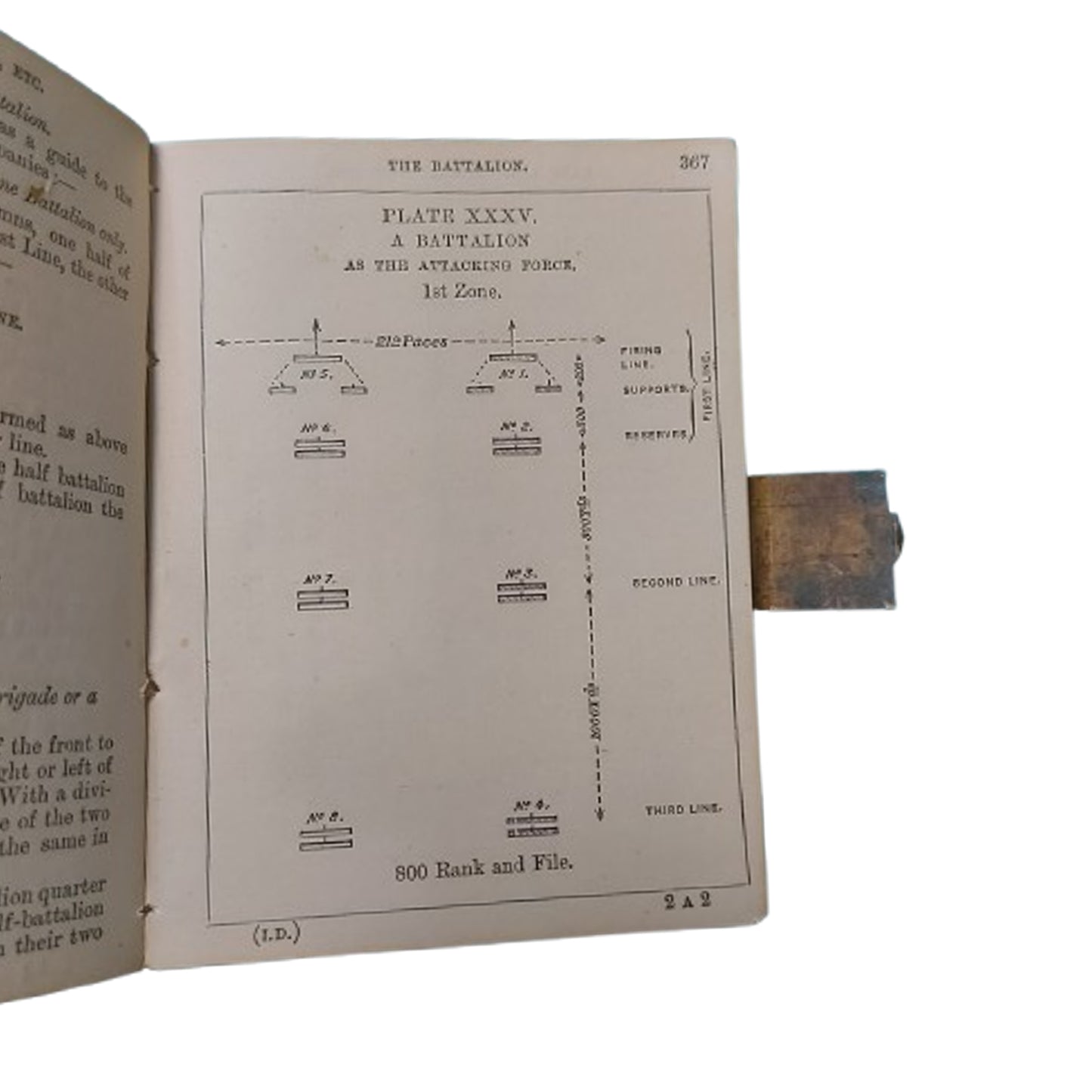 Pre-WW1 British Infantry Drill 1889 By Authority Locking Book Named 35th Battalion