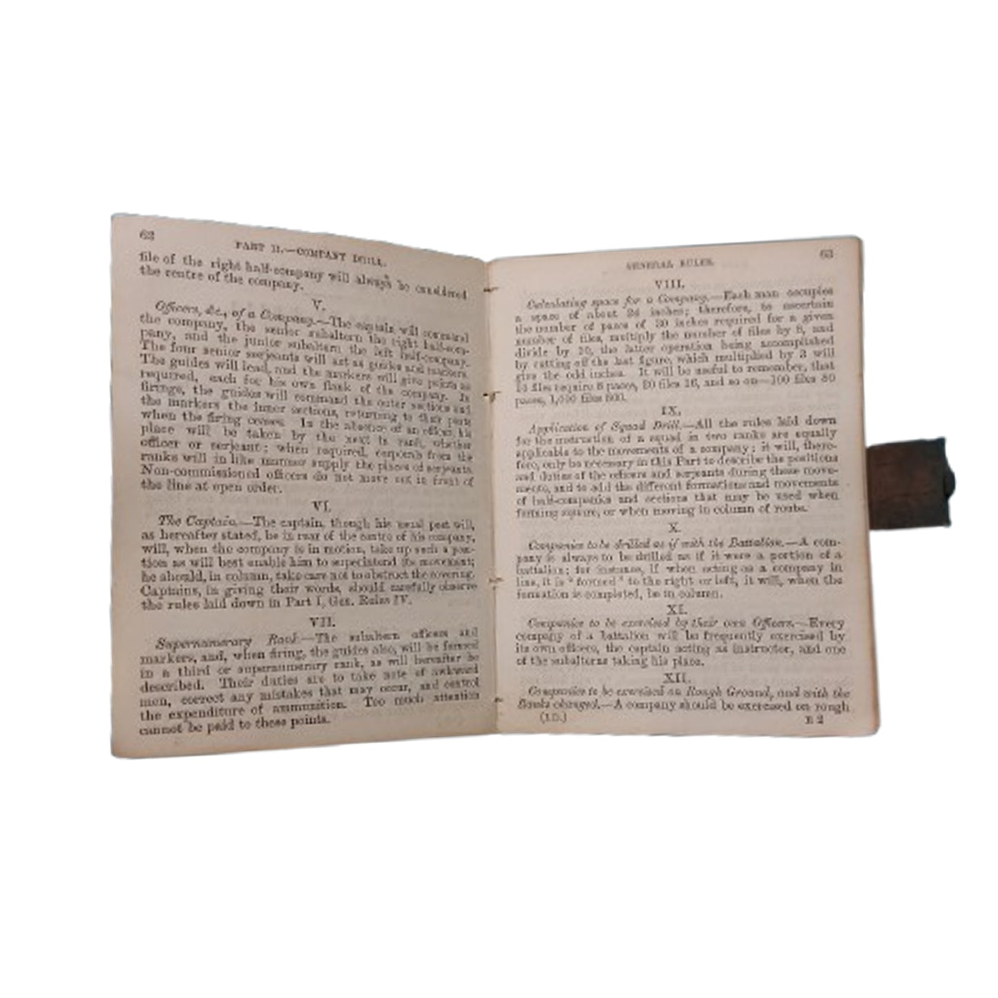 Pre-WW1 British Infantry Drill 1889 By Authority Locking Book Named 35th Battalion