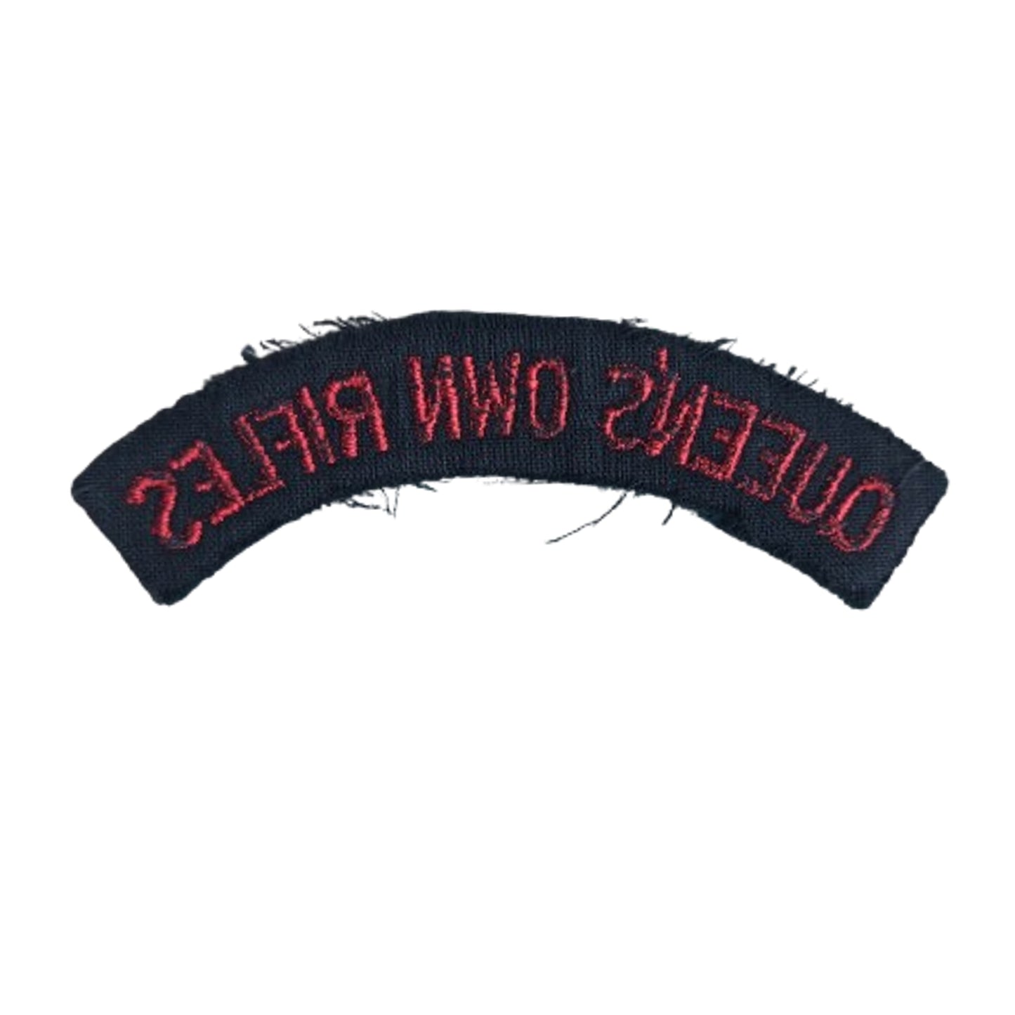 Post-WW2 Canadian Queen's Own Rifles Cloth Shoulder Title