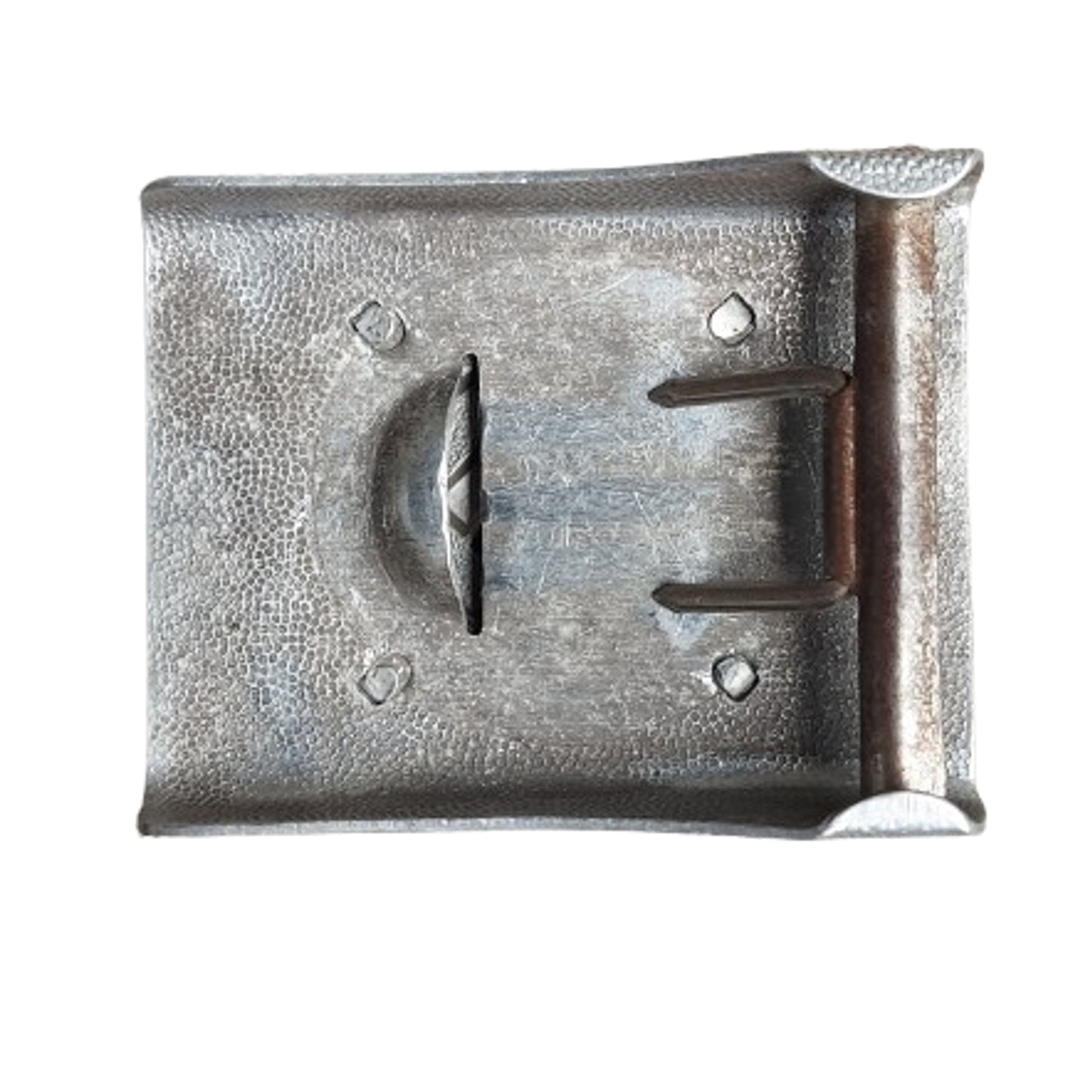 WW2 German Polizei Ordnungspolizei 2 Piece Aluminium Belt Buckle