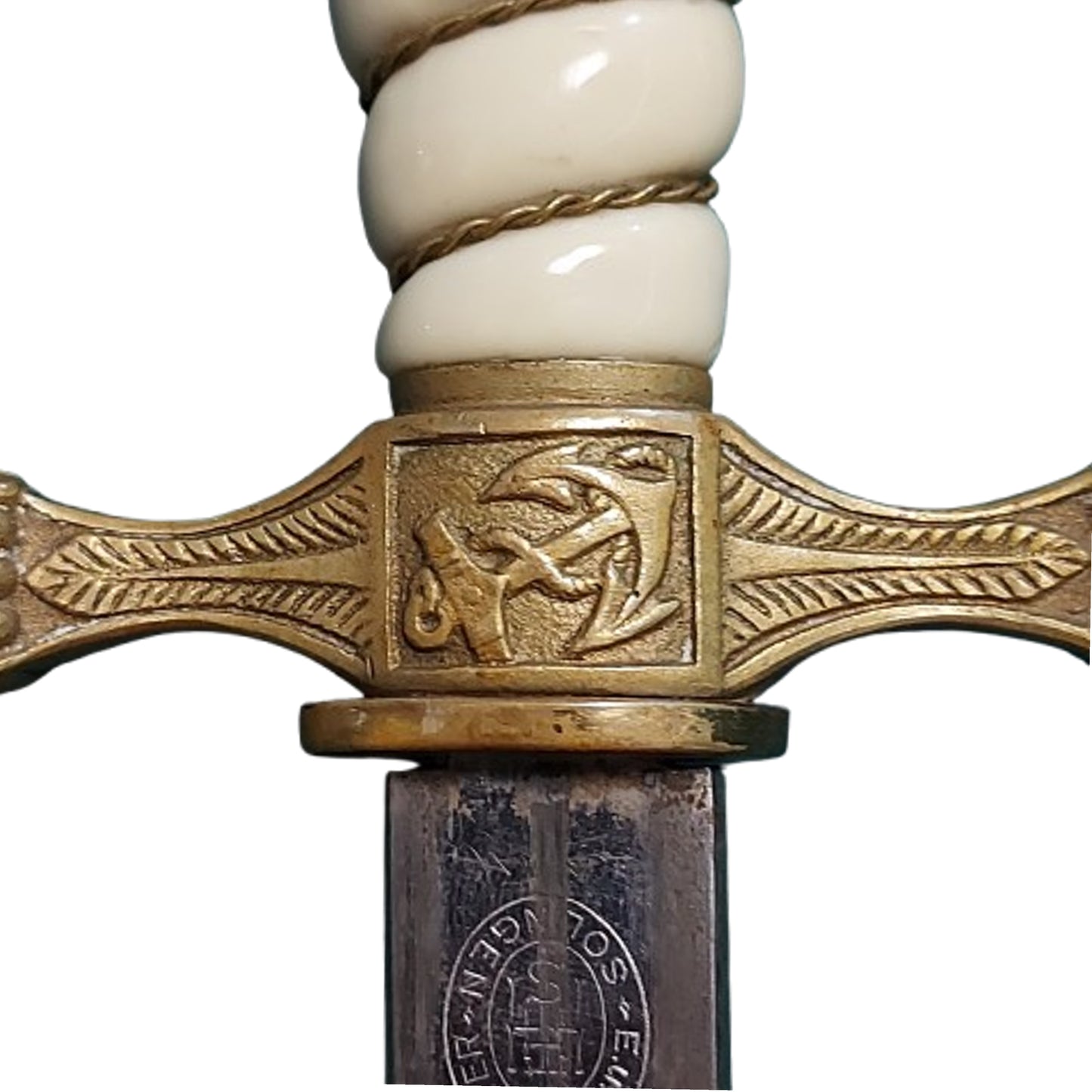 WW2 German Kriegsmarine Officer's Etched Blade Dagger Horster