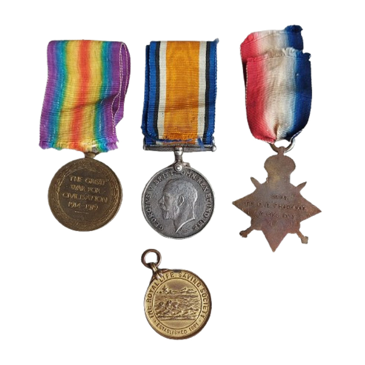 WW1 British Yorkshire Dragoons Medal Set