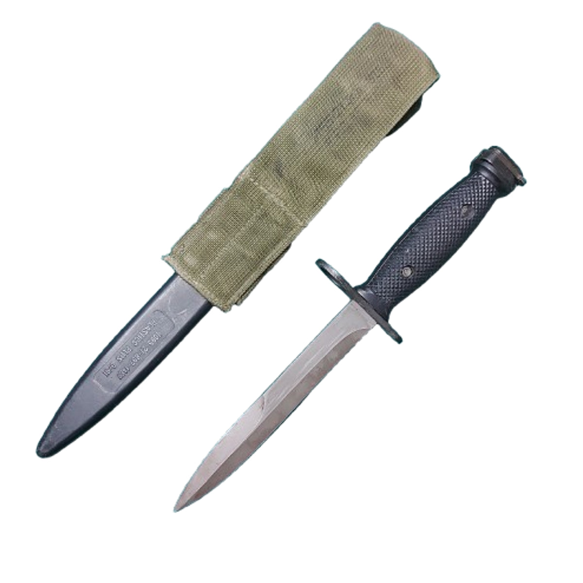 Post-WW2 Canadian Nella C7/C8 (M16) Knife Bayonet With Scabbard And Frog