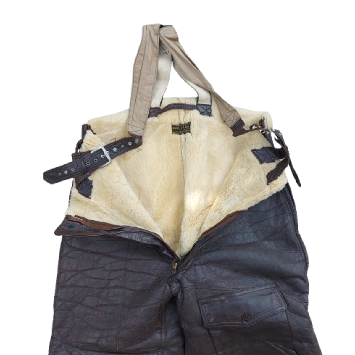 WW2 United States Naval Aviator Sheepskin Winter Flight Trousers M-466A