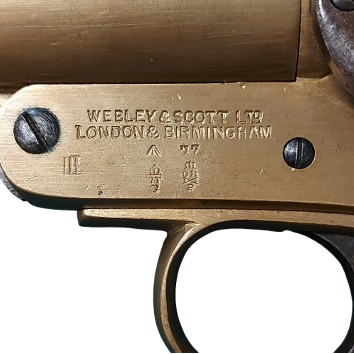 WW1 British Webley And Scott Brass Flare Pistol