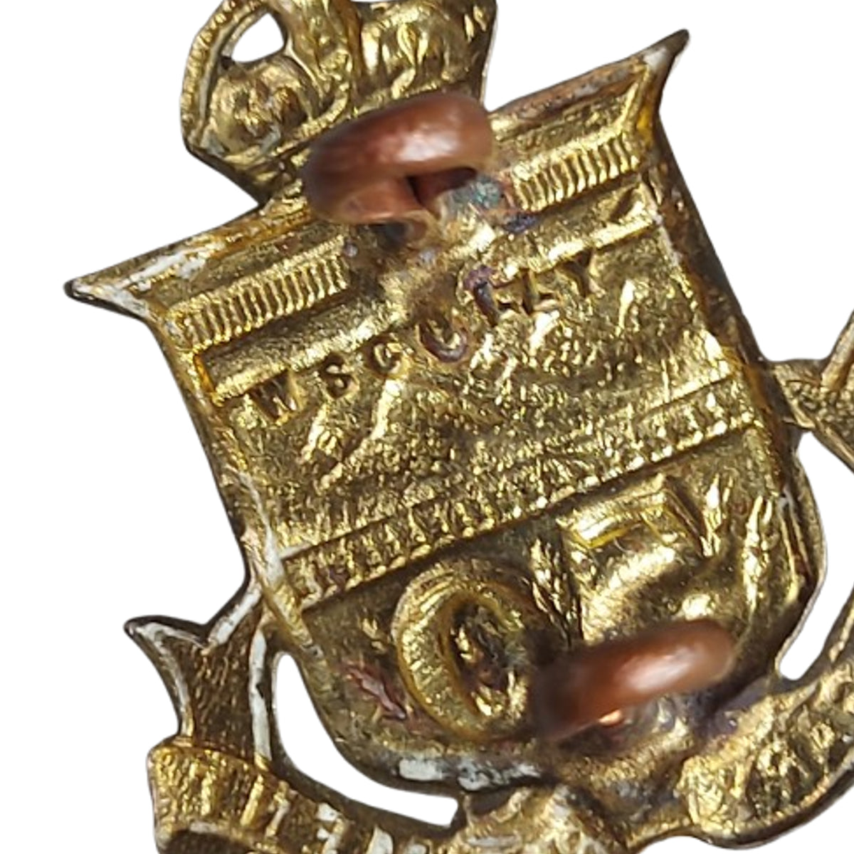 WW1 Canadian 50th Battalion Collar Badge Pair W. Scully