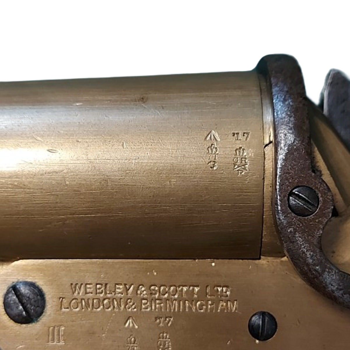WW1 British Webley And Scott Brass Flare Pistol