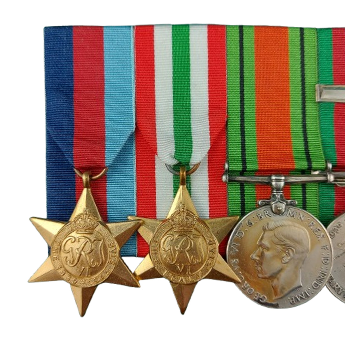 WW2 Canadian Court Mounted Overseas Service Medal Set
