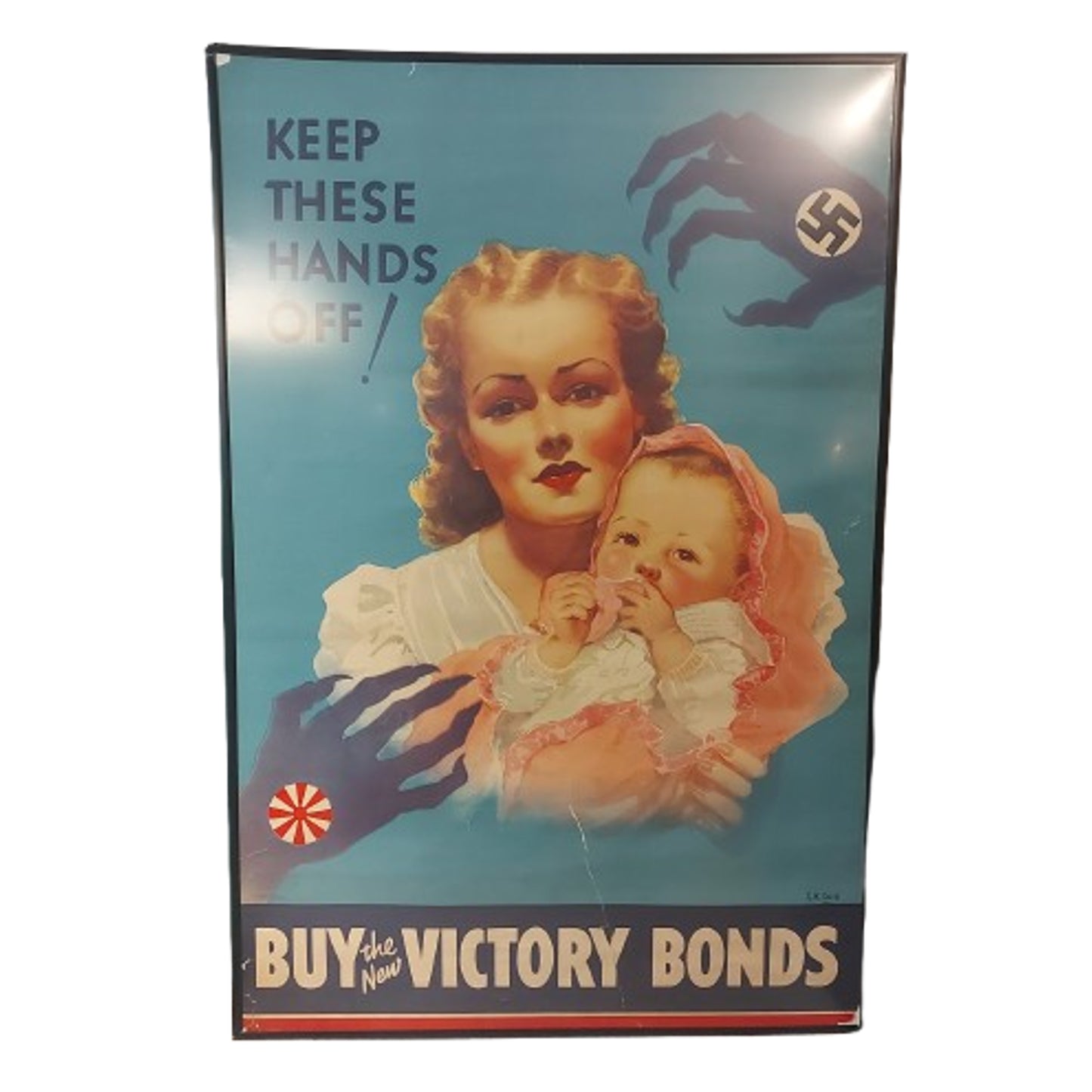 WW2 Canadian Victory Bonds Poster Keep These Hands Off