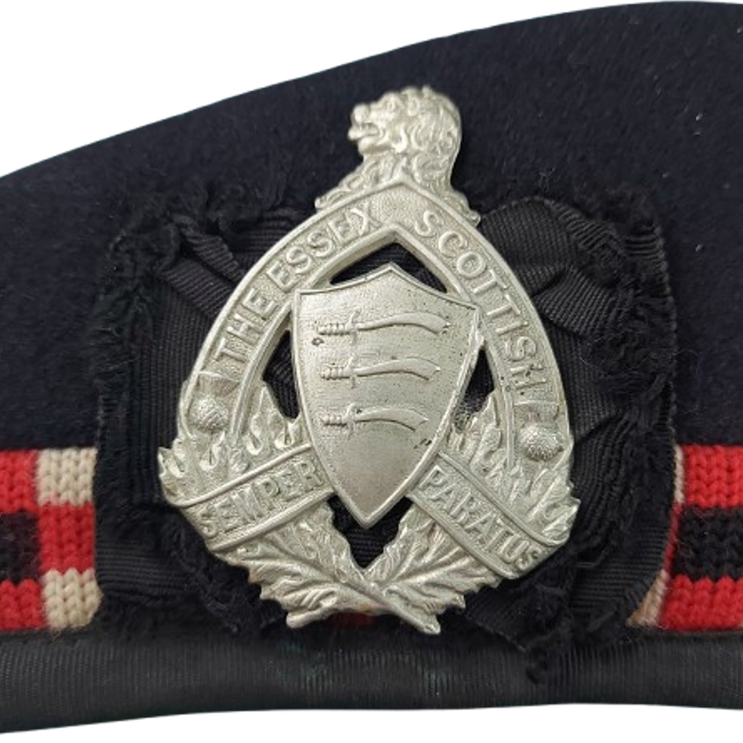 WW2 Canadian Essex Scottish Diced Glengarry with Cap Badge