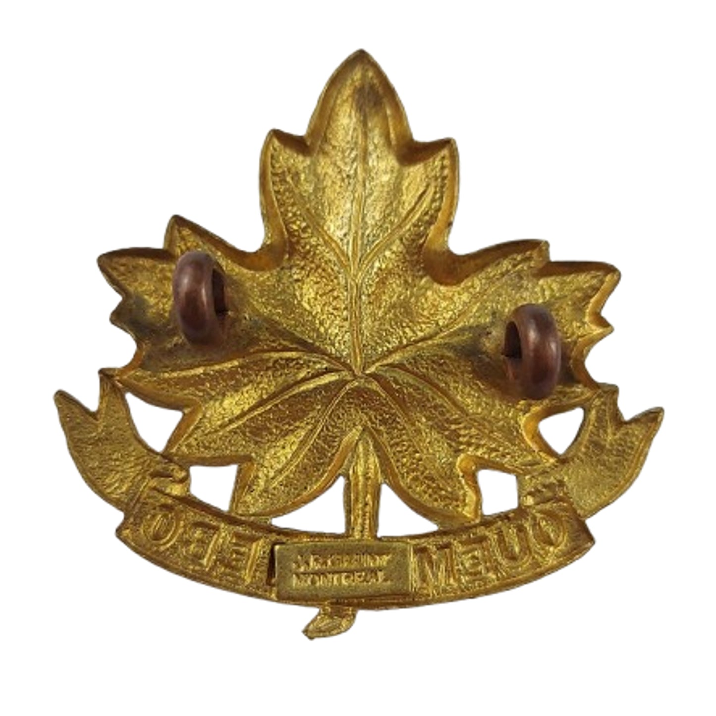 WW2 Canadian Regiment De Joliette Officer's Collar Badge Gaunt Montreal