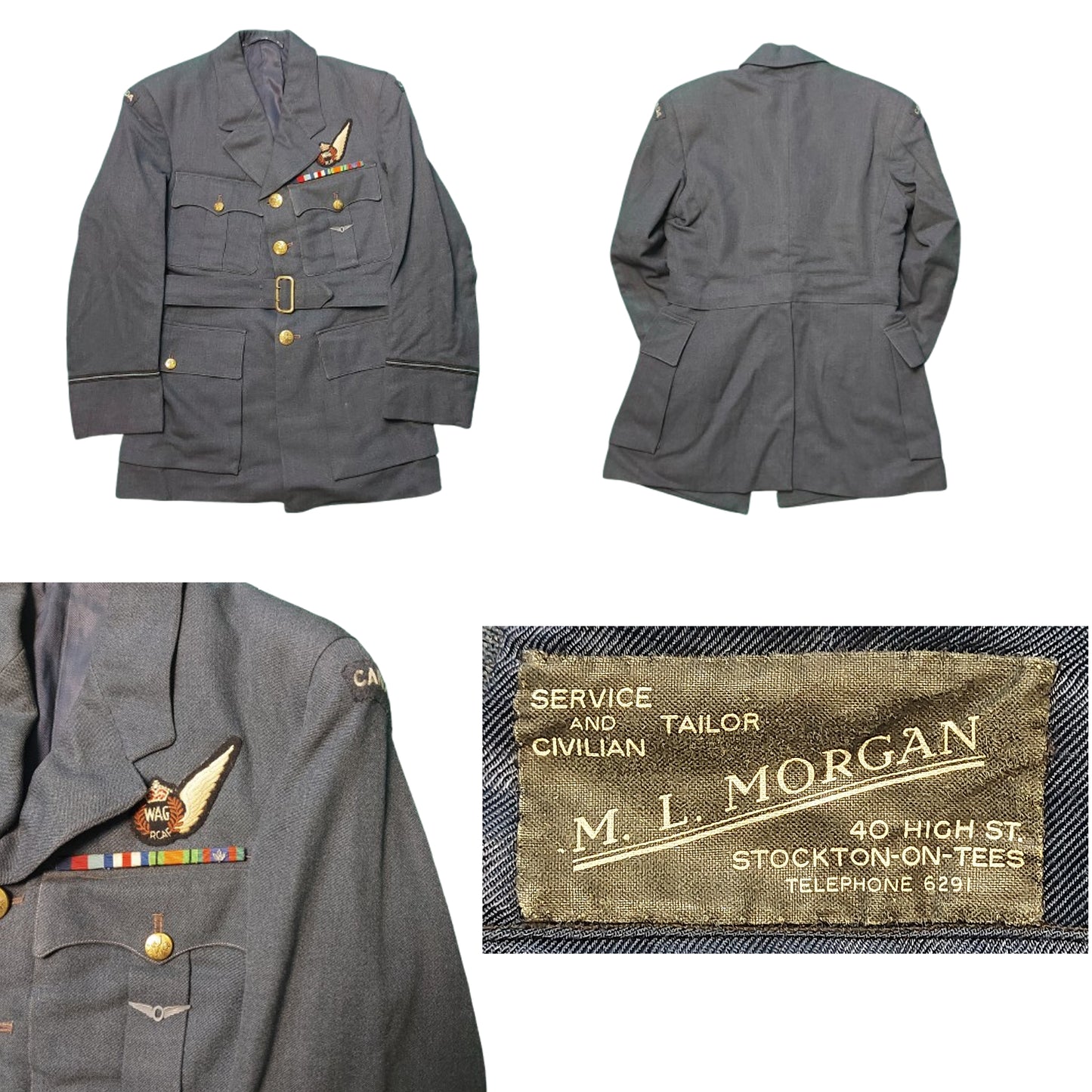 WW2 Canadian RCAF Royal Canadian Air Force Named Uniform Set