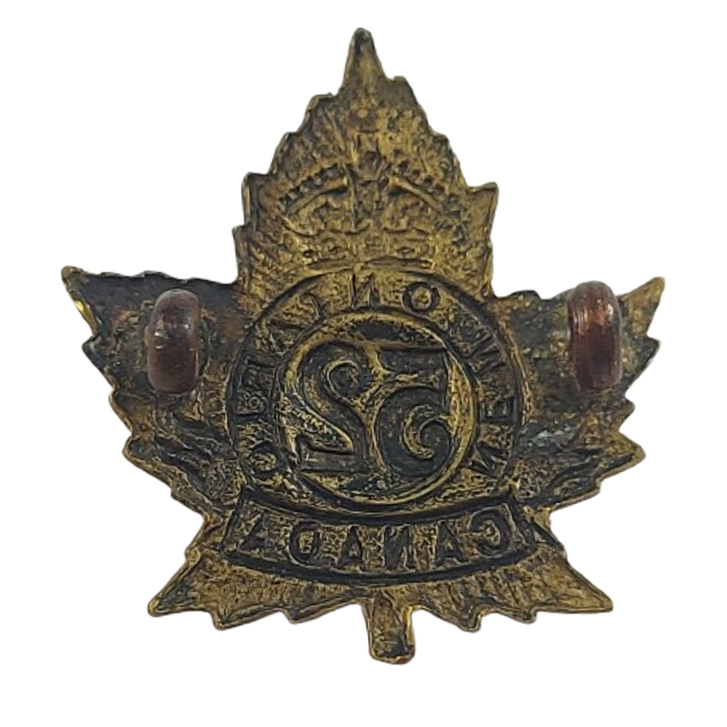 WW1 CEF Canadian 52nd Battalion Collar Badge Port Arthur Ontario