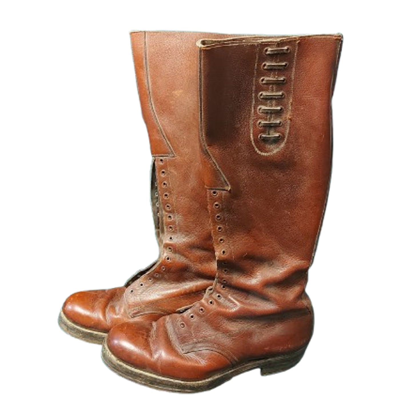 Post-WW2 Canadian QEII RCMP Royal Canadian Mounted Police High Top Leather Boots