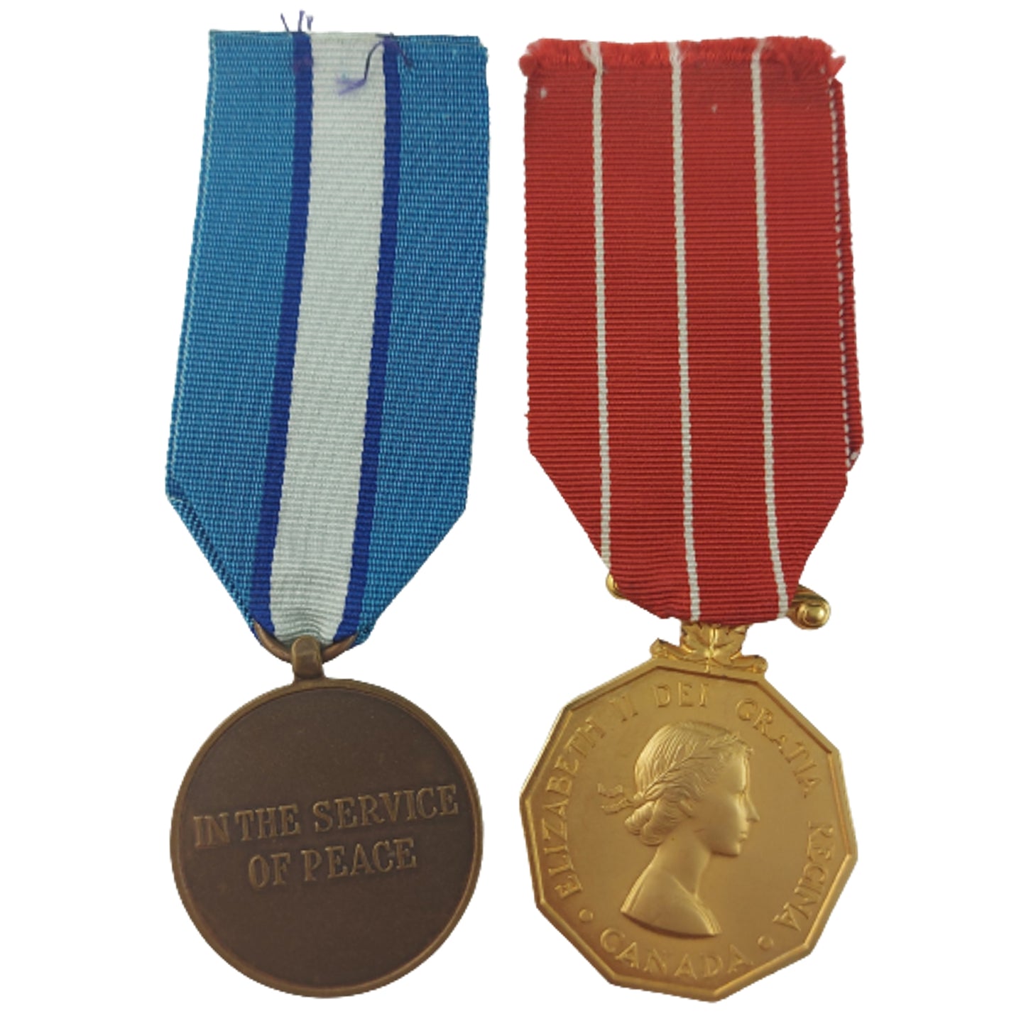 Post-WW2 Canadian Medal Pair - UN United Nations Medal and Named CD Canadian Decoration