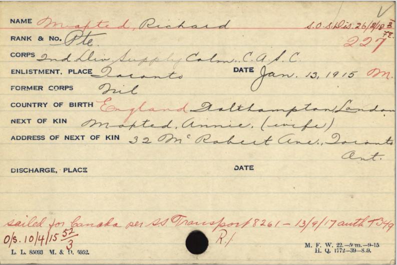 Post-WW2 Issued Canadian Memorial Cross To WW1 Soldier