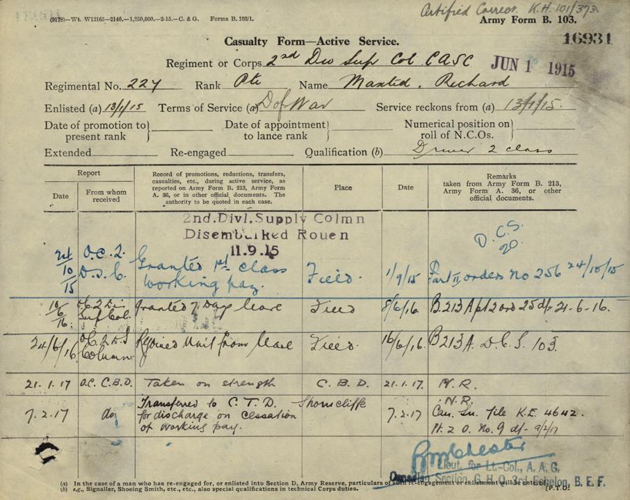 Post-WW2 Issued Canadian Memorial Cross To WW1 Soldier