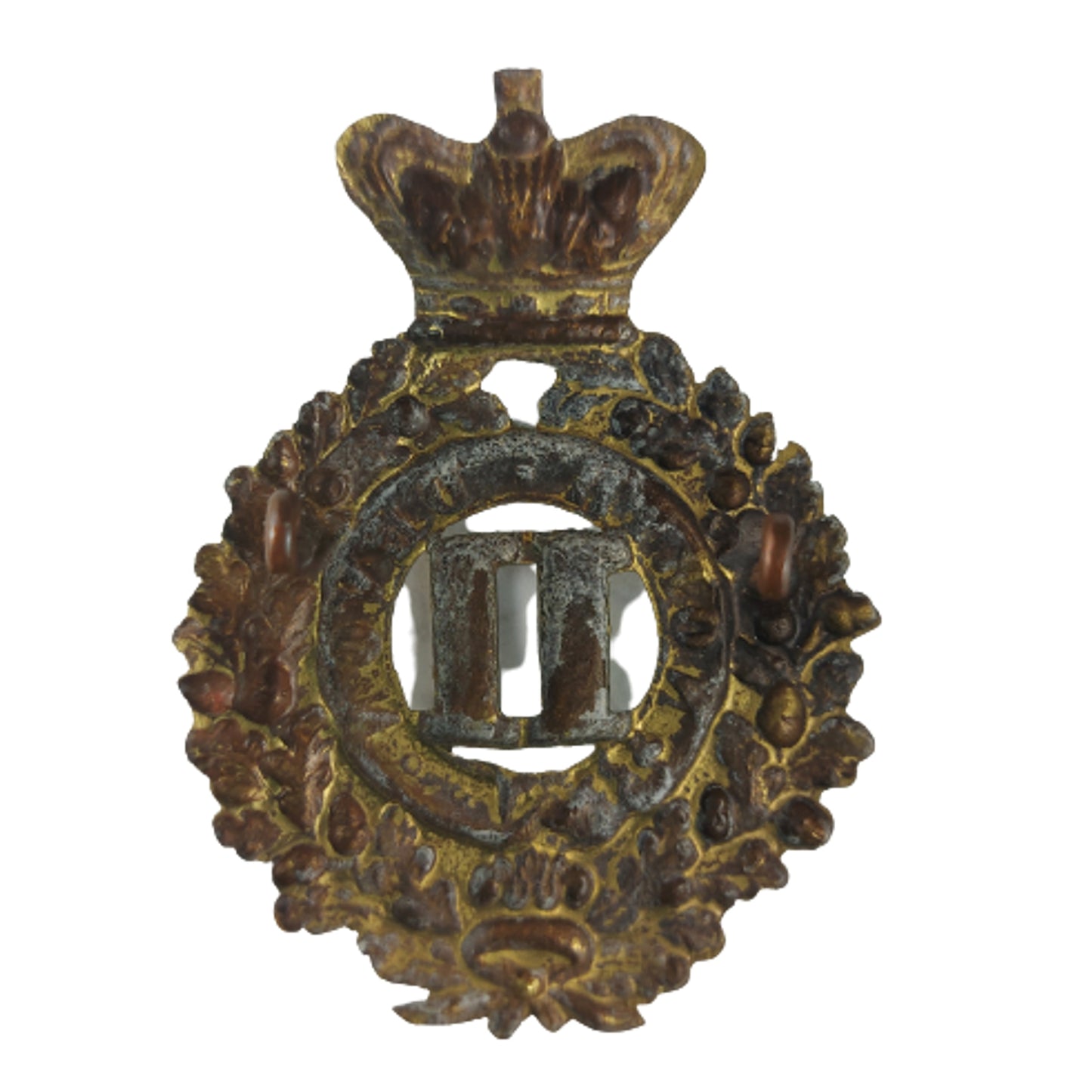 Pre-WW1 British Victorian 11th Regiment Of Foot Cap Badge