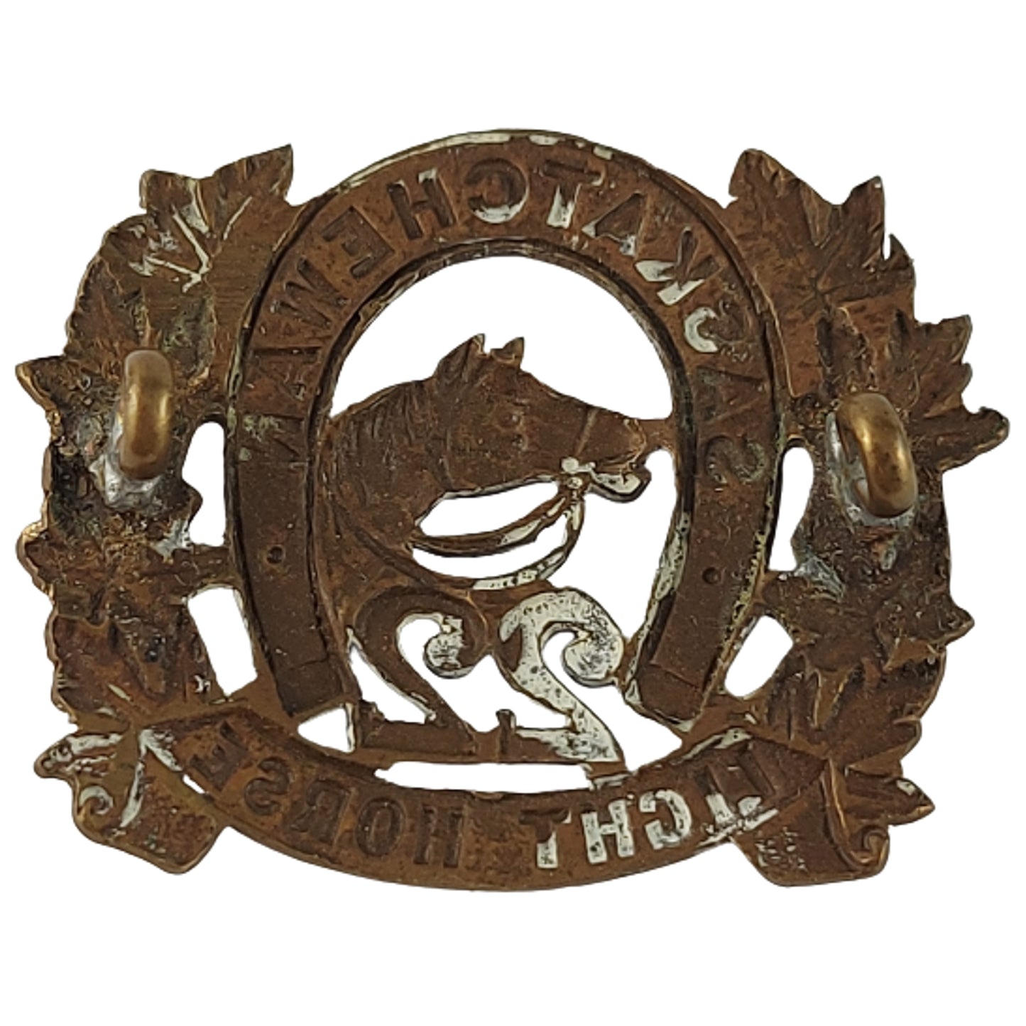 Pre-WW1 Canadian Militia 22nd Saskatchewan Light Horse Collar Badge
