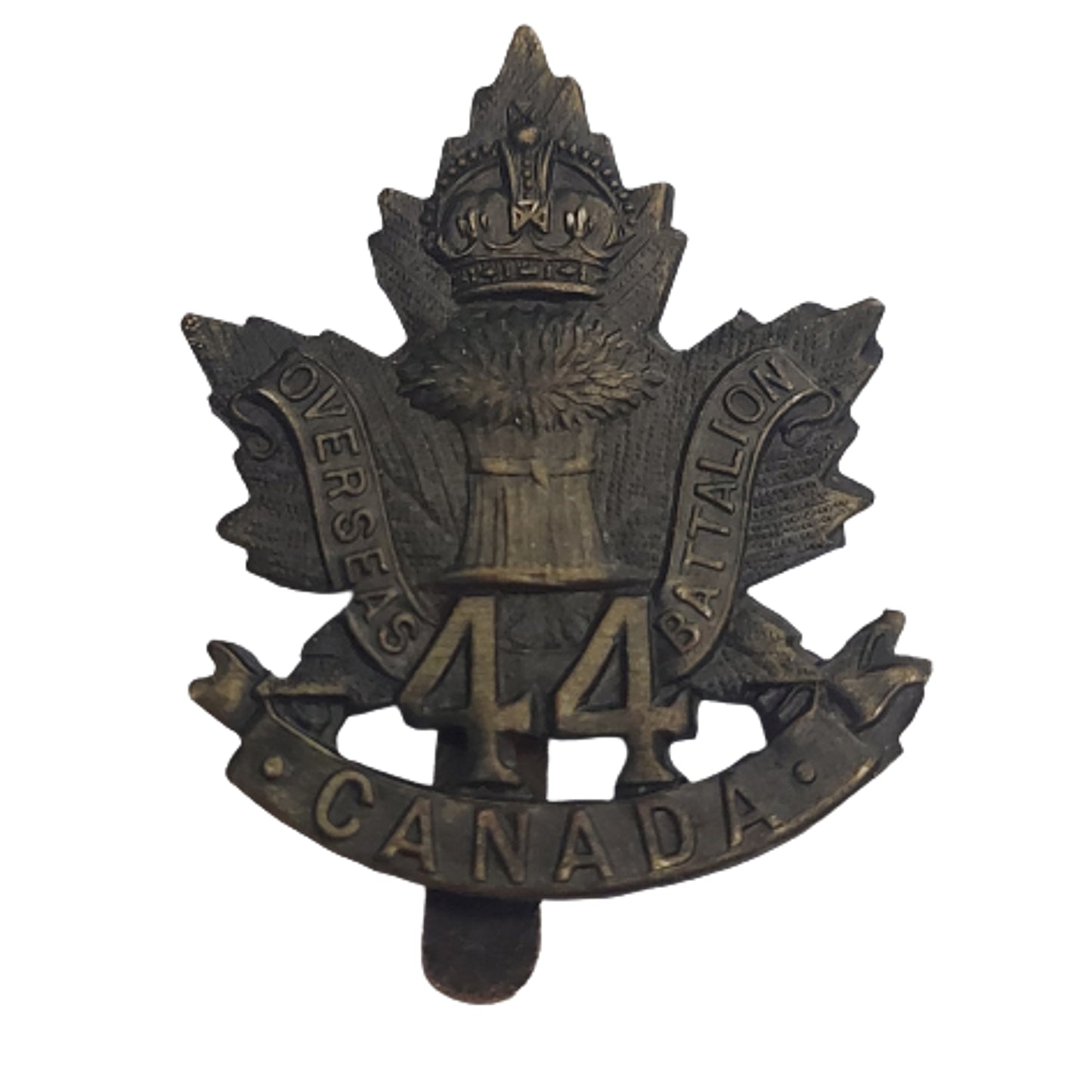 WW1 Canadian 44th Battalion Cap Badge - Brandon Manitoba