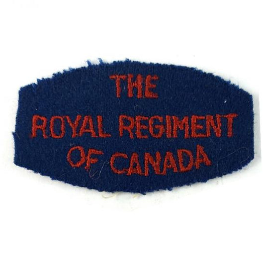 WW2 The Royal Regiment Of Canada Cloth Shoulder Title