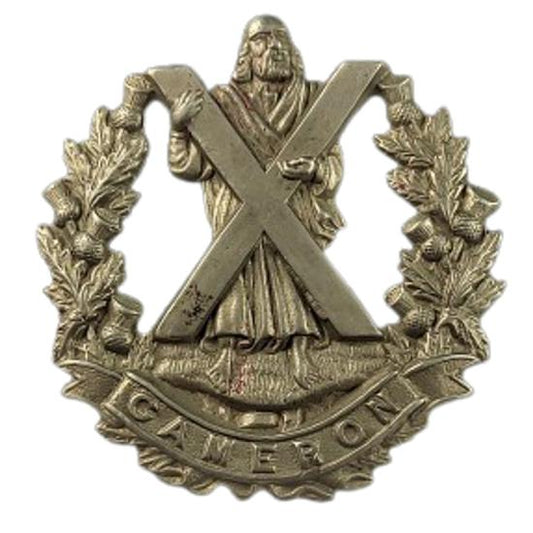 WW2 British Cameron Highlanders Regiment Cap Badge