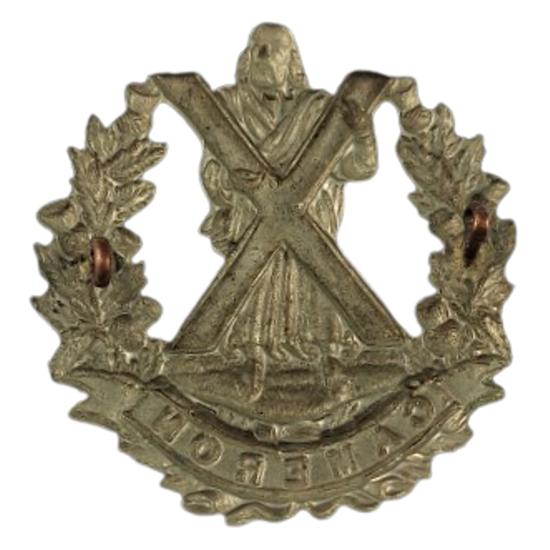 WW2 British Cameron Highlanders Regiment Cap Badge