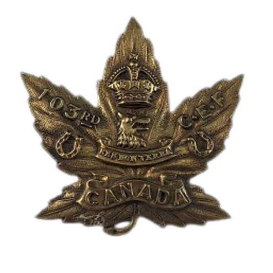 WW1 Canadian 103rd Battalion Collar Badge (Victoria, British Columbia)