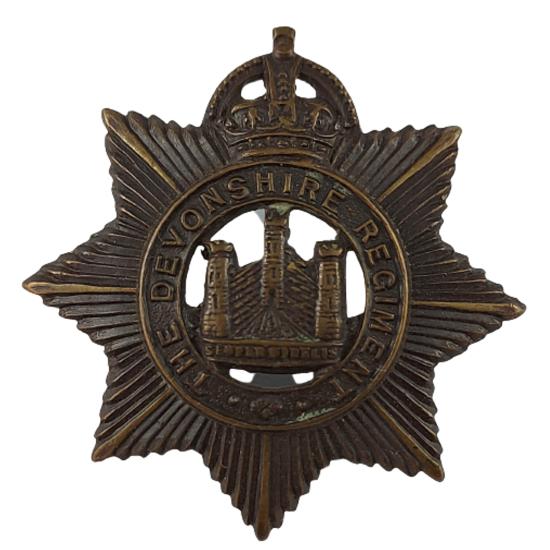 WW1 British Devonshire Regiment OSD Officer's Cap Badge