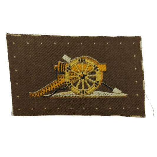 WW1-WW2 British Artillery Printed Canvas Trade Badge