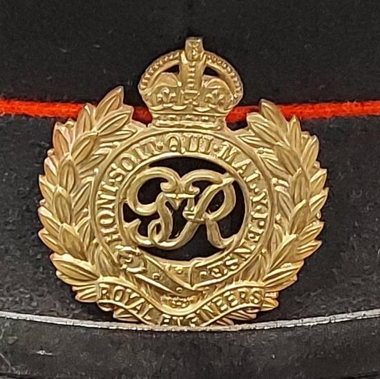 WW2 British Royal Engineers Officer's Visor Cap