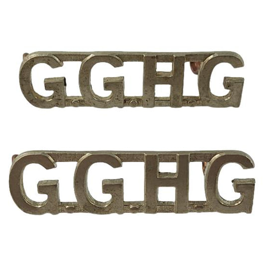 WW2 Canadian Governor General Horse Guards Officer's Shoulder Title Pair